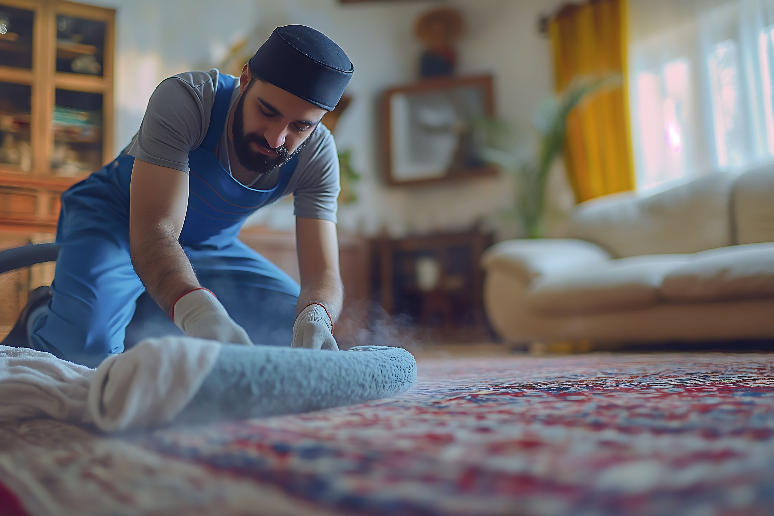 پاک کردن کثیفی از فرش